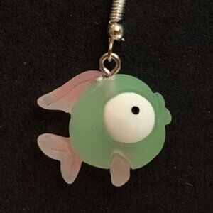 Fish Earring, Silly Animal Earring, Fish Jewelry, Gift Idea, Nautical Earrings